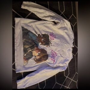 Anime Graphic White Sweatshirt